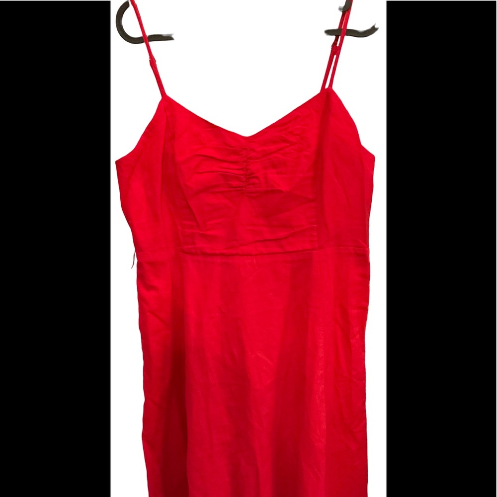 Gap red midi dress spaghetti strap